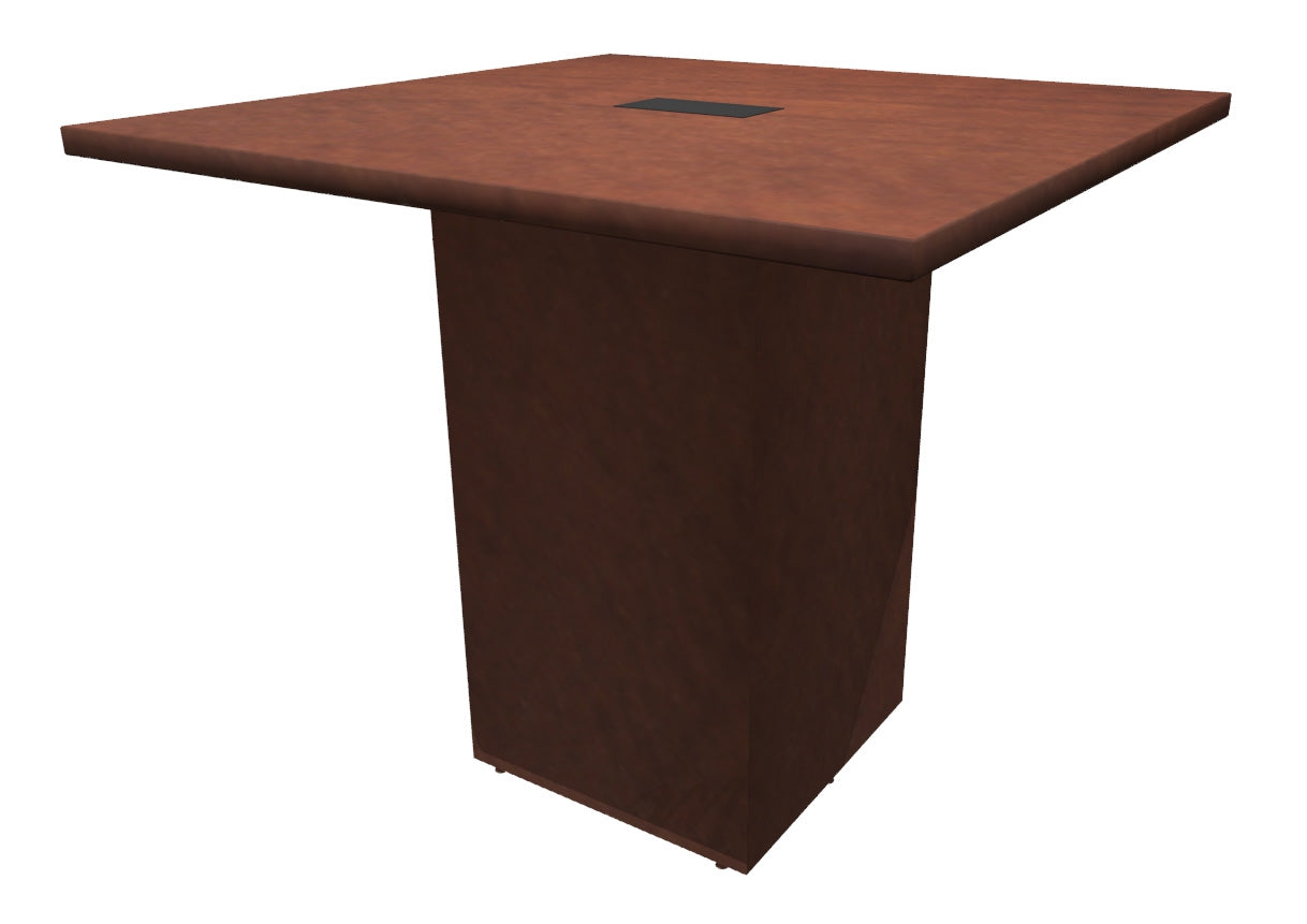 Cafe Height Square Top Cube Base Conference Table