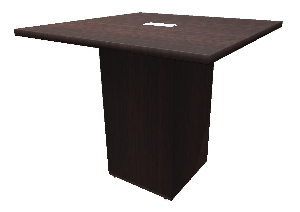 Cafe Height Square Top Cube Base Conference Table