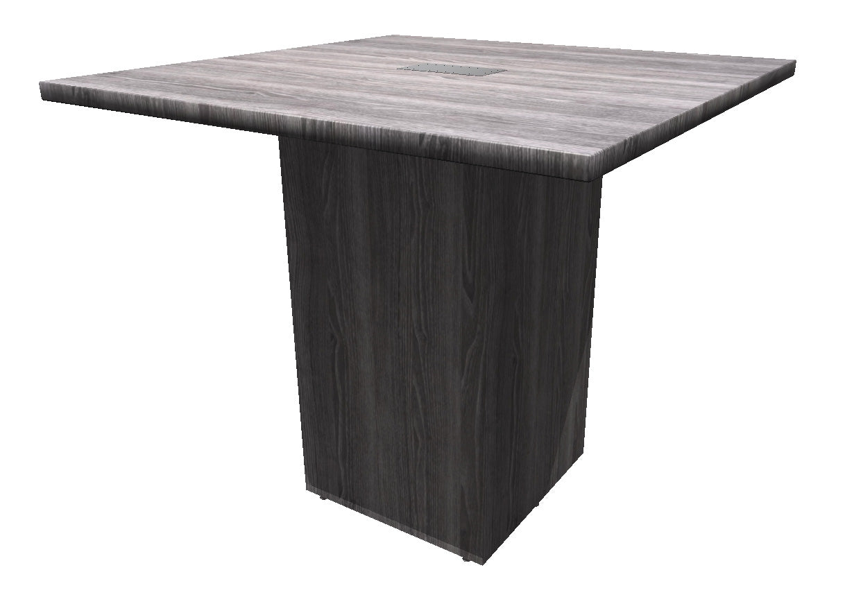 Cafe Height Square Top Cube Base Conference Table