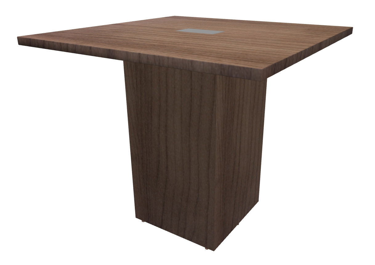 Cafe Height Square Top Cube Base Conference Table