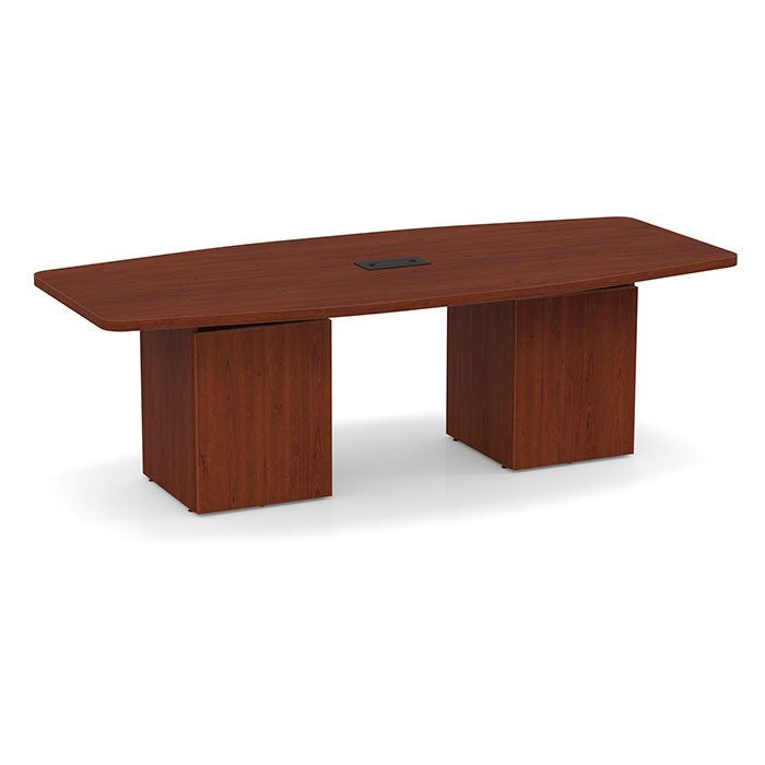 Boat-Shaped Cube Base Conference Table