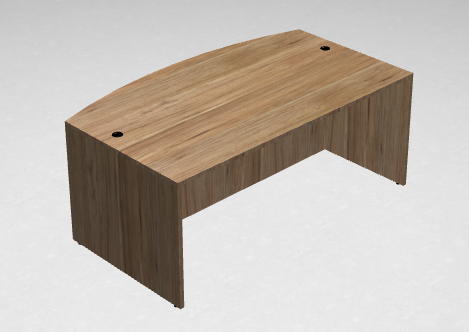 Classic Series Laminate Bow Front Desk Shell