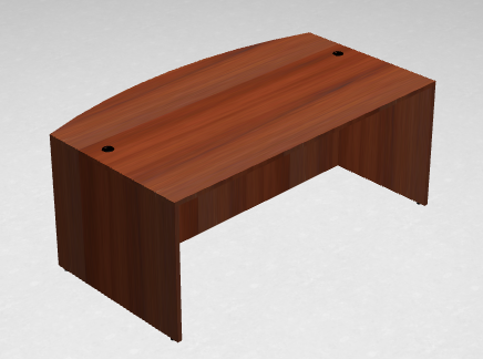 Classic Series Laminate Bow Front Desk Shell
