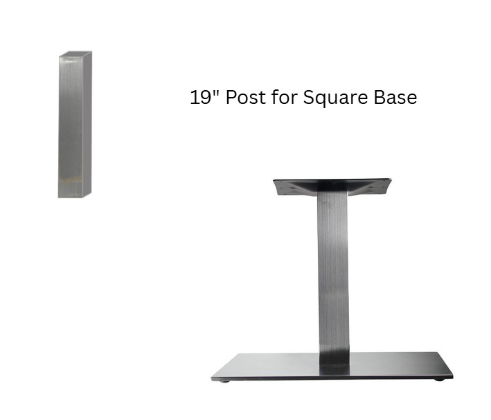Square Brushed Metal Table Base