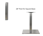 Square Brushed Metal Table Base