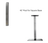 Square Brushed Metal Table Base