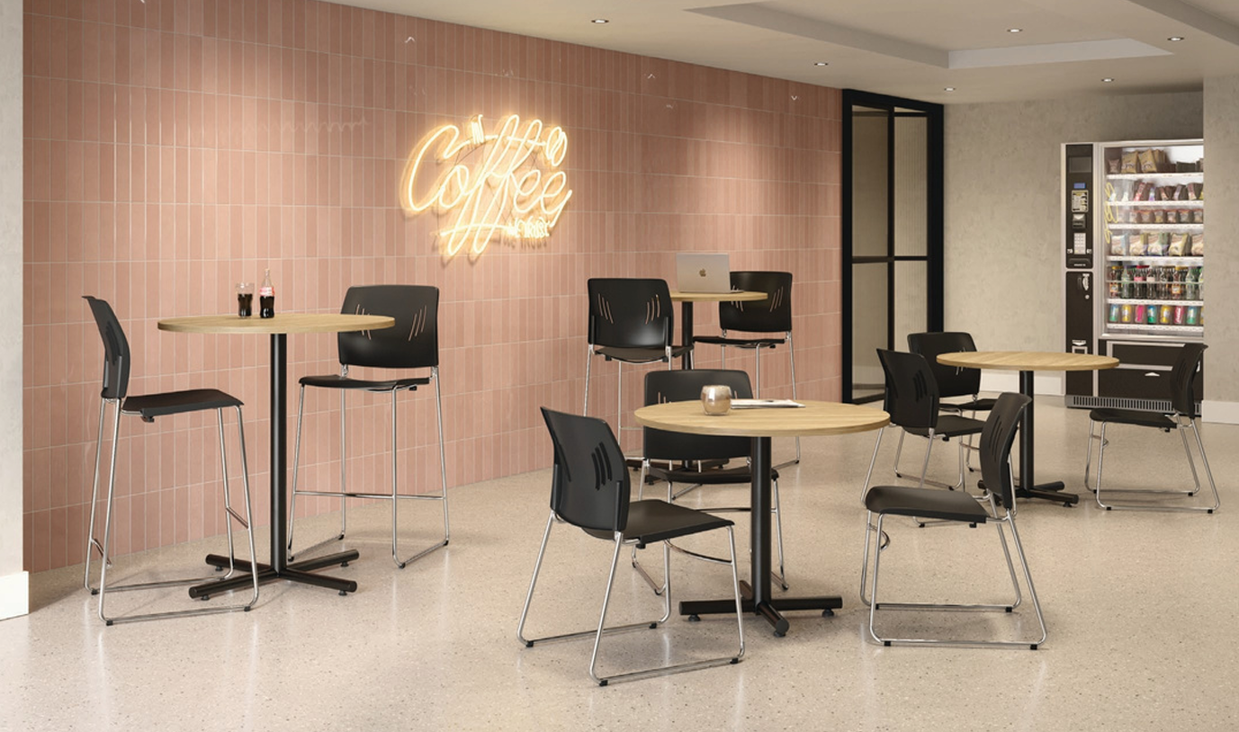 Cross Base Round Breakroom Table