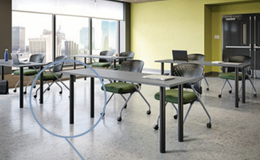Modular Flextable with Round Post Legs (24")