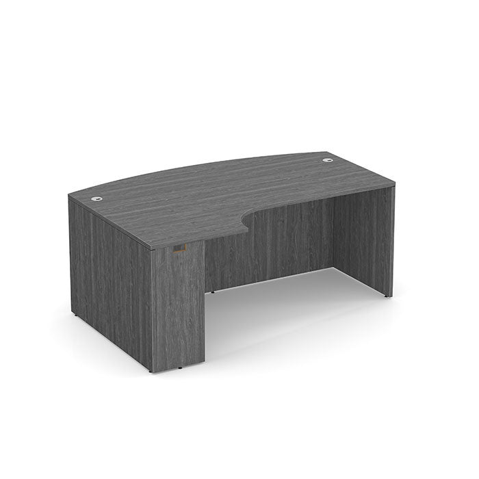 Classic Series Laminate Bowfront Desk Shell with Corner Extension