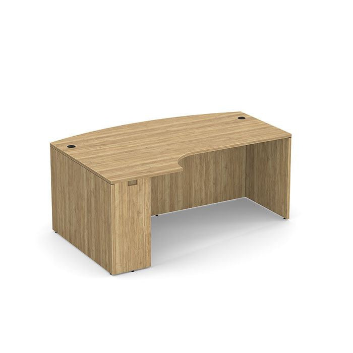 Classic Series Laminate Bowfront Desk Shell with Corner Extension