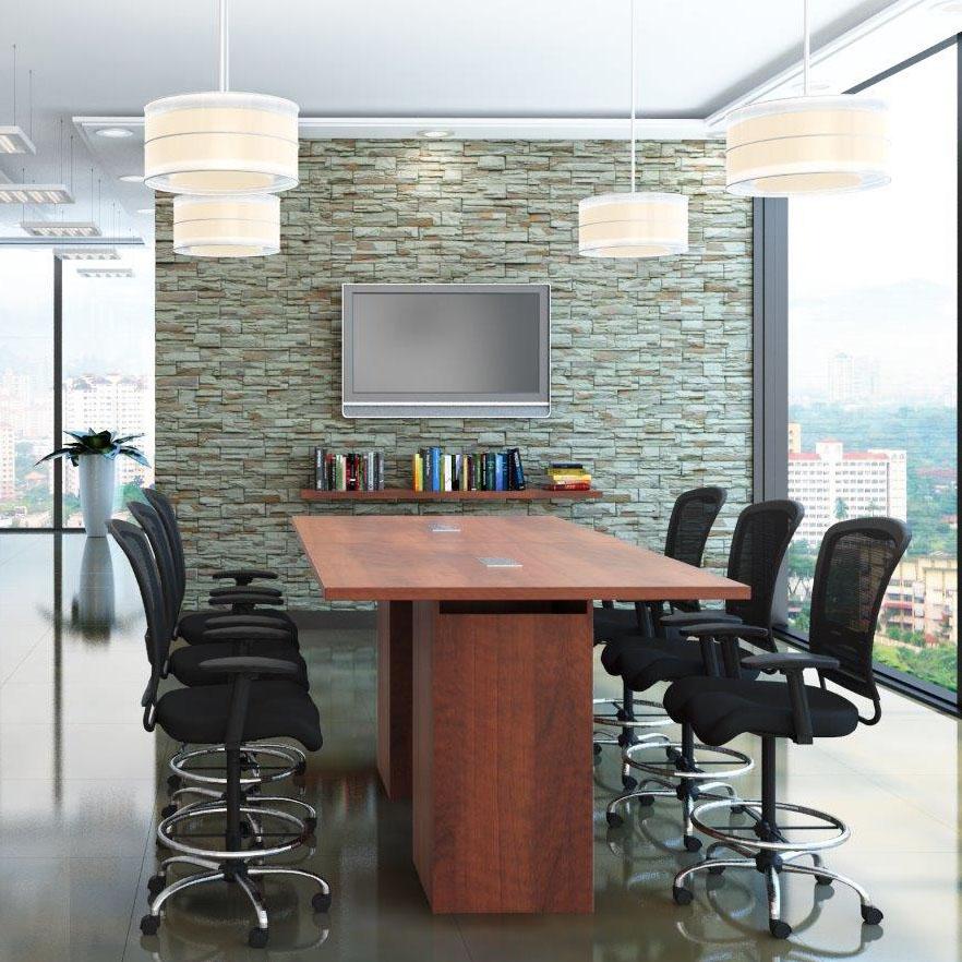 Cafe Height Conference Table with Cube Base 