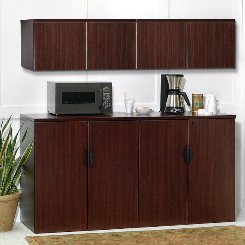 Storage cabinet with wall mounted storage