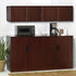 Storage cabinet with wall mounted storage