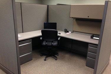 Herman Miller 67" Cubicle with new fabric