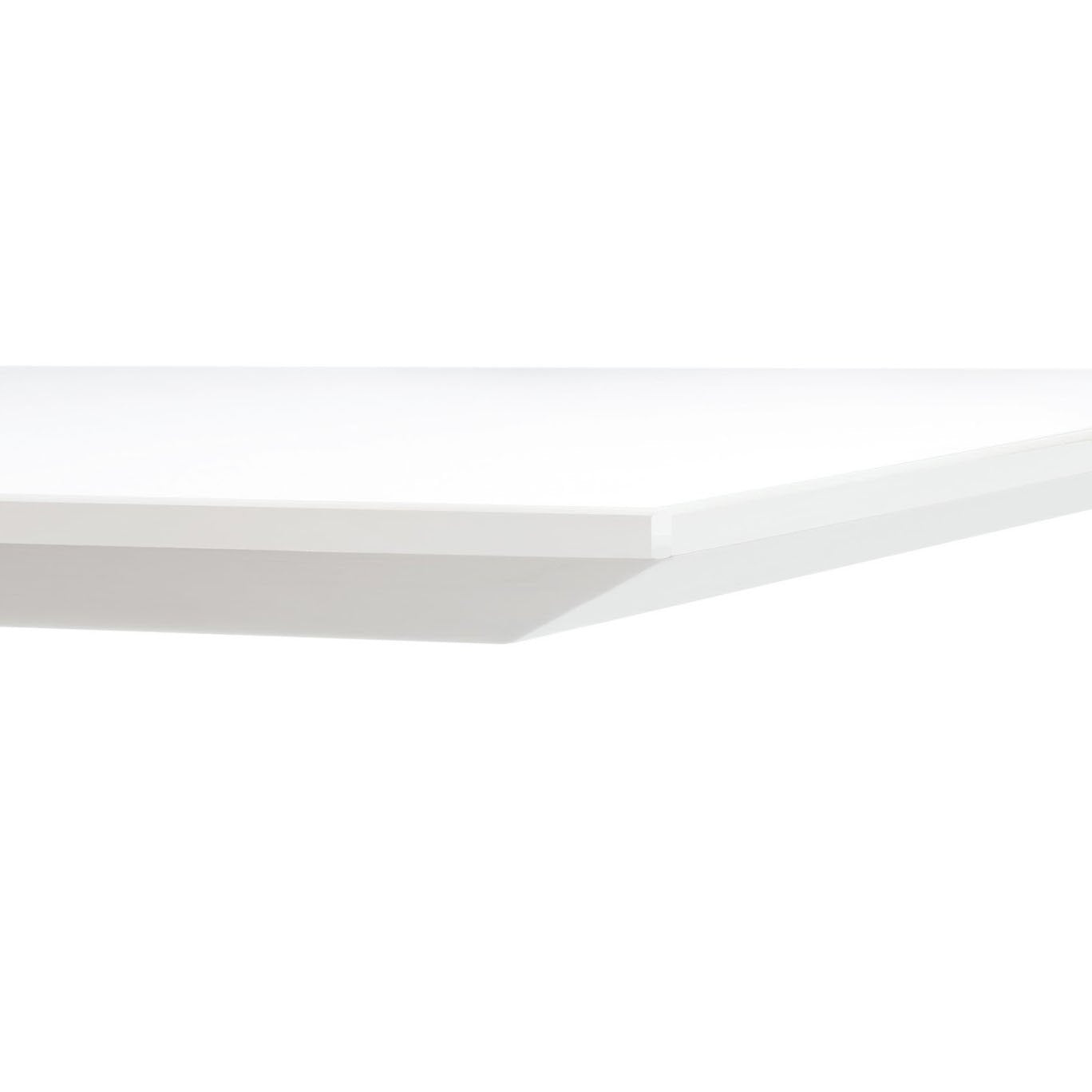 White beveled conference table top