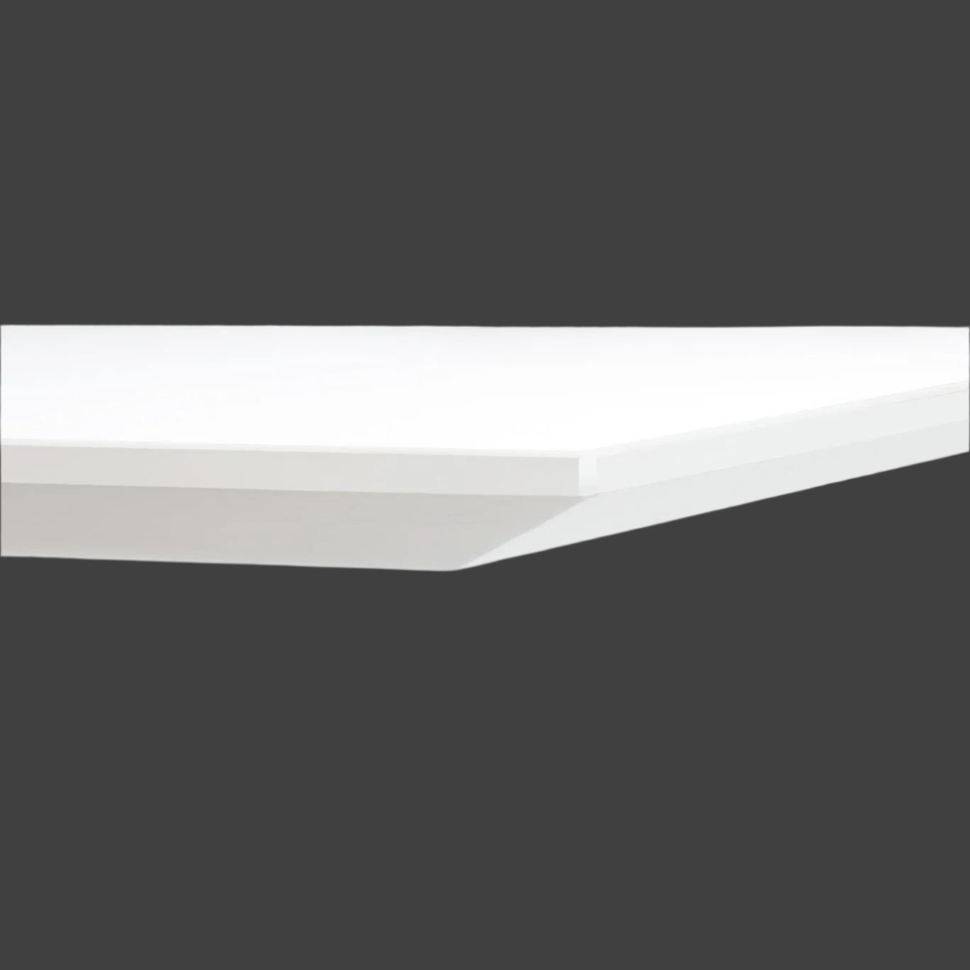 White beveled conference table top