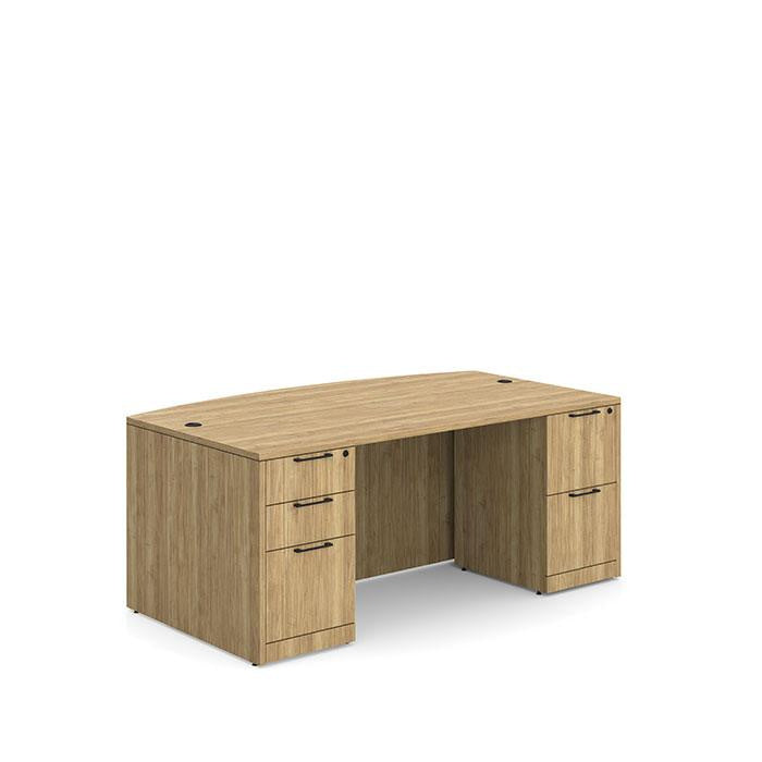 Classic Series Laminate Bow Front Desk Shell