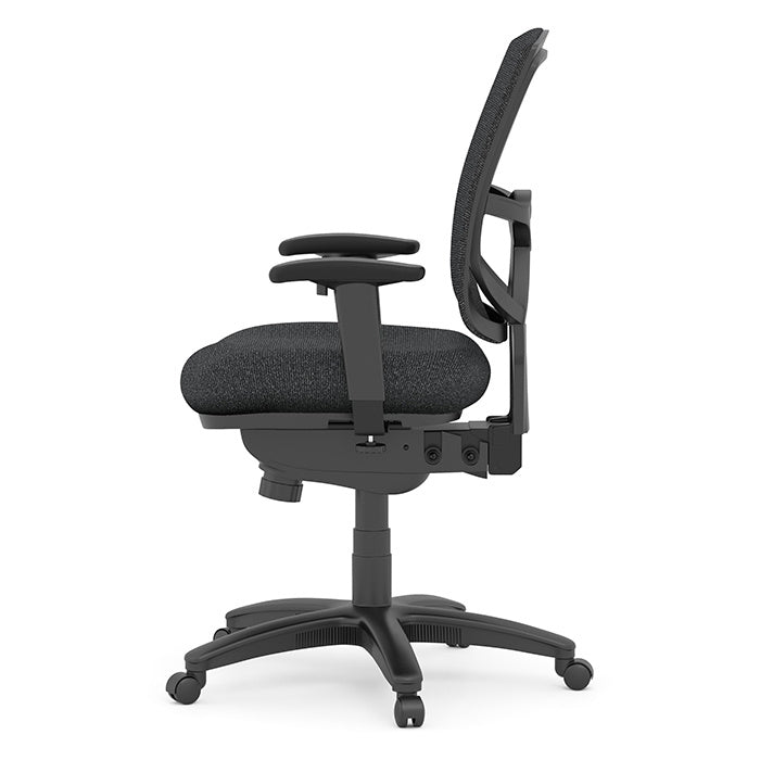Drone Executive Mid-Back Chair in charcoal fabric, detail