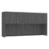 71" open hutch in Coastal Gray