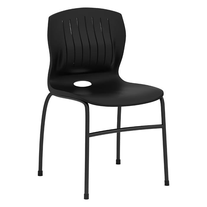 3044 Tec Stacking Guest Chair - Black