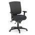 Drone Executive Mid-Back Chair in charcoal fabric, side view