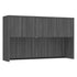 60" open hutch in Coastal Gray