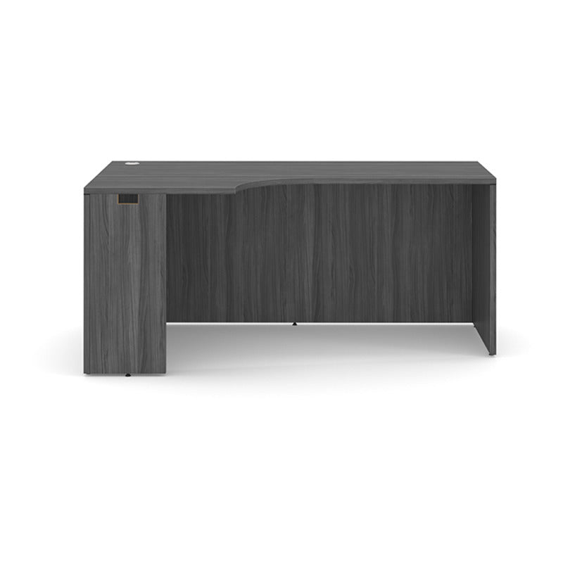 66-inch corner credenza, left return, Coastal Gray