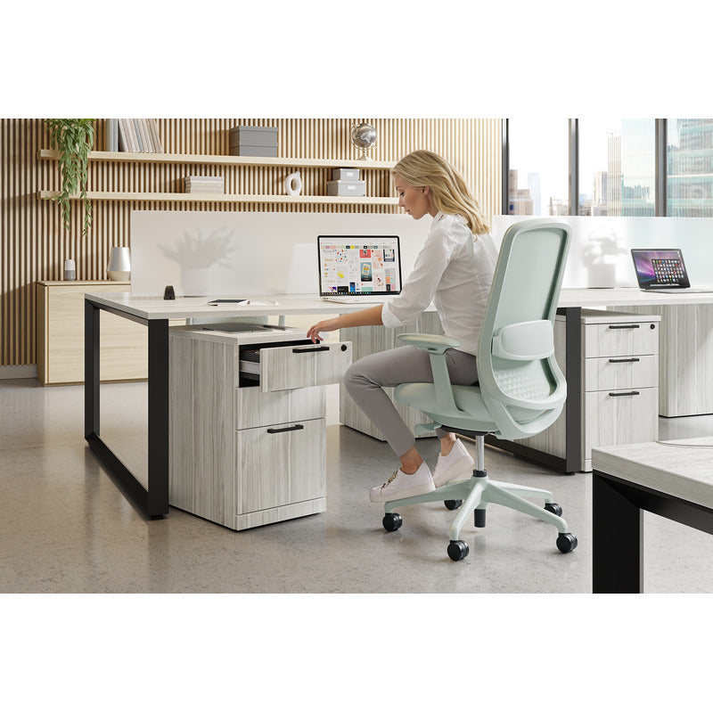Locking Mobile Box/Box/File Pedestal Coastal Gray