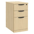 Mobile box/box/file pedestal in Maple
