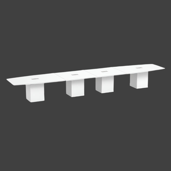 Boat-Shaped Cube Base Conference Table