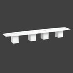 Boat-Shaped Cube Base Conference Table