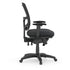 Drone Executive Mid-Back Chair in charcoal fabric, back view