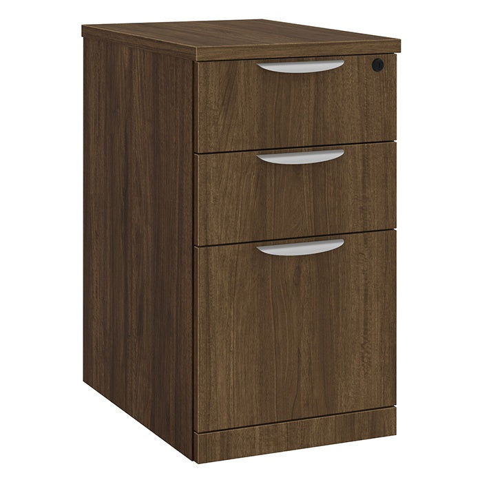 Mobile box/box/file pedestal in Modern Walnut