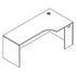 71-inch corner credenza, right return, Mahogany