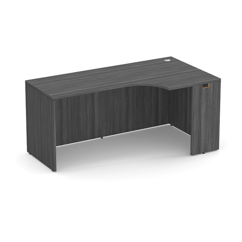 66-inch corner credenza, right return, Coastal Gray