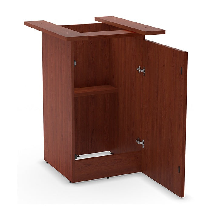 Cafe Height Square Top Cube Base Conference Table