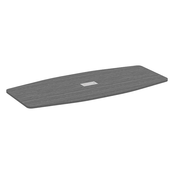 Madison Series Boat-Shaped Conference Table - Wood Legs