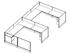 Systems In-Stock Cubicles (Herman Miller AO2 Style) - 8'x8' Double Workstation