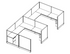 Systems In-Stock Cubicles (Herman Miller AO2 Style) - 8'x8' Double Workstation