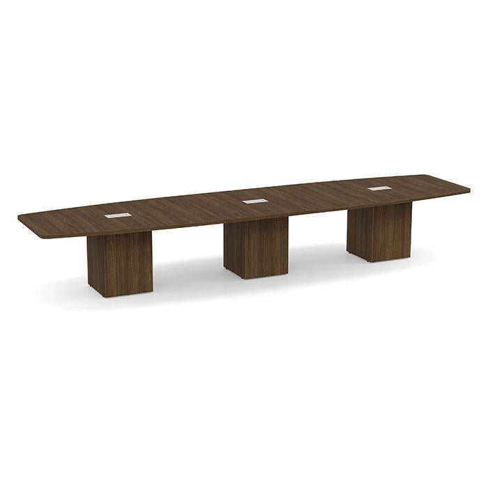 Boat-Shaped Cube Base Conference Table