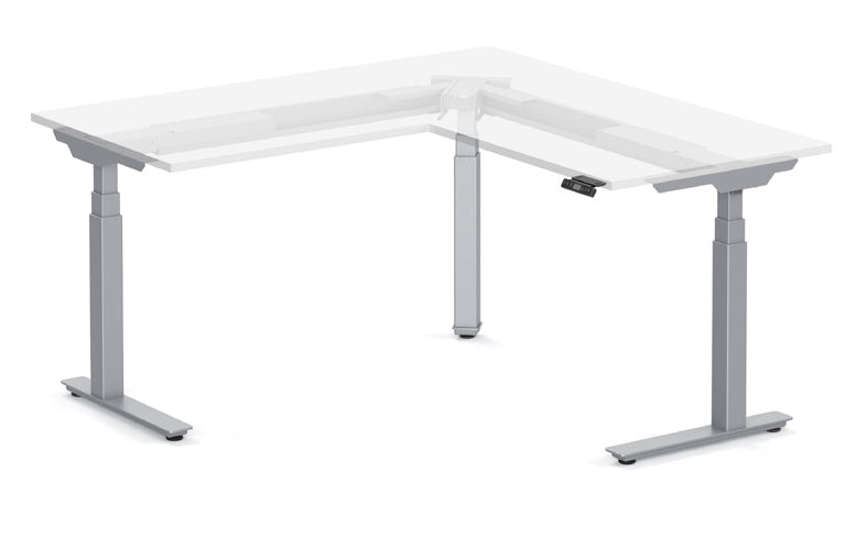 3-Stage Height-Adjustable L-Shape Desk