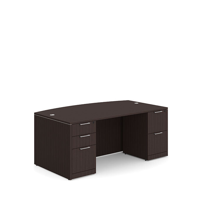 Classic Series Laminate Bow Front Desk Shell
