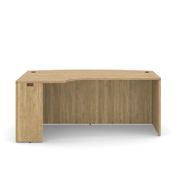 Classic Series Laminate Bowfront Desk Shell with Corner Extension