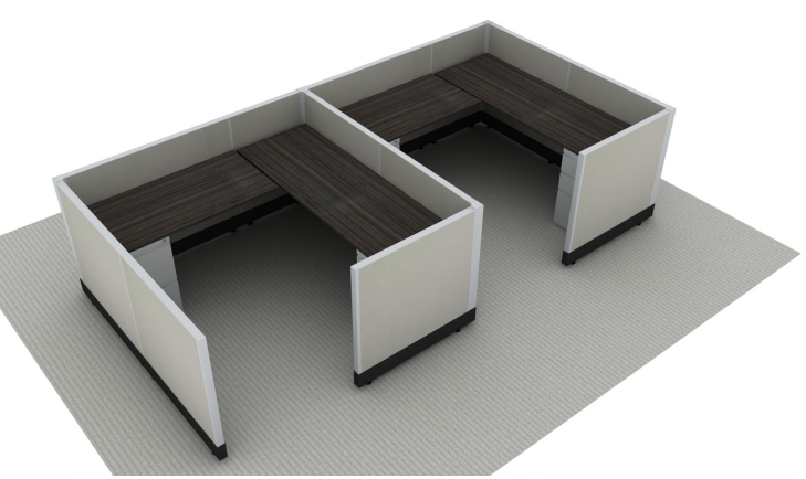 Systems In-Stock Cubicles (Herman Miller AO2 Style) - 6'x6' Double Workstation