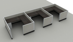 Systems In-Stock Cubicles (Herman Miller AO2 Style) - 6'x6' Triple Workstation