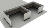 Systems In-Stock Cubicles (Herman Miller AO2 Style) - 6'x8' Double Workstation