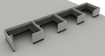 Systems In-Stock Cubicles (Herman Miller AO2 Style) - 6'x8' Four-Station Run