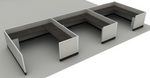 Systems In-Stock Cubicles (Herman Miller AO2 Style) - 8'x8' Triple Workstation