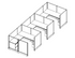 Systems In-Stock Cubicles (Herman Miller AO2 Style) - 6'x6' Triple Workstation