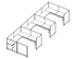 Systems In-Stock Cubicles (Herman Miller AO2 Style) - 8'x8' Triple Workstation